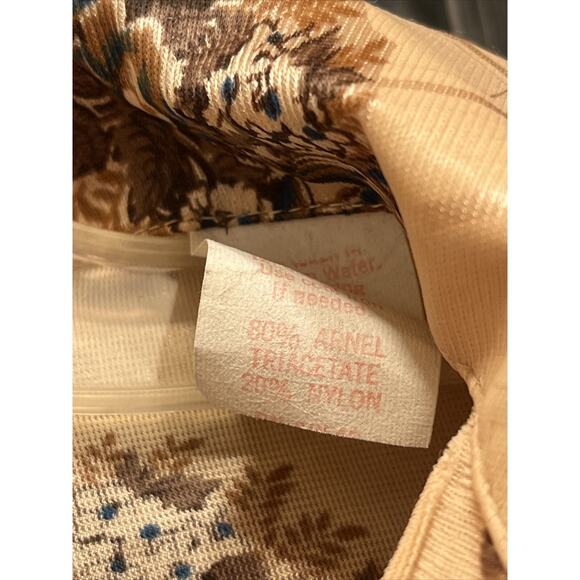 Maximo California Design Vintage Men's XL 17-17.5 Champagne Floral Button Shirt - Picture 8 of 11